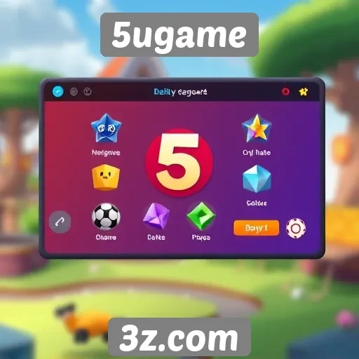 Interface do usuário do 5ugame em destaque